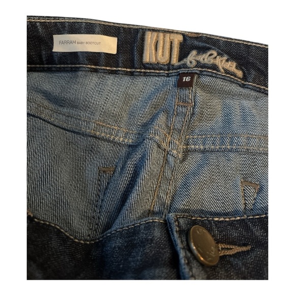 Kut from the Kloth Blue Boot Cut Jeans Size 16 flaw - Picture 4 of 5